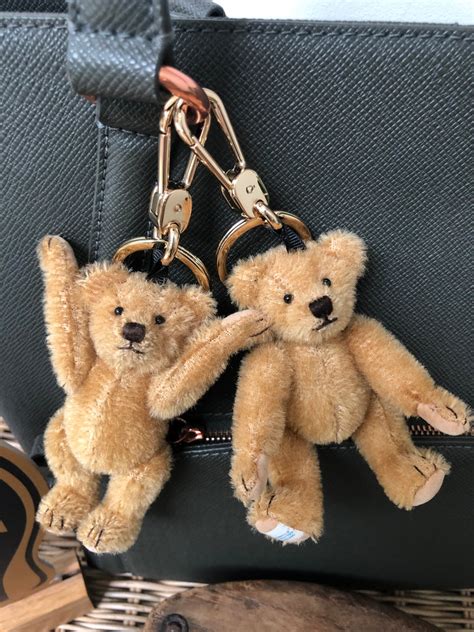 fake burberry keychain|Burberry teddy bear keychain.